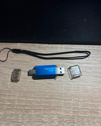 Chiavetta  da 128 gb USB-A USB-C  FineWish