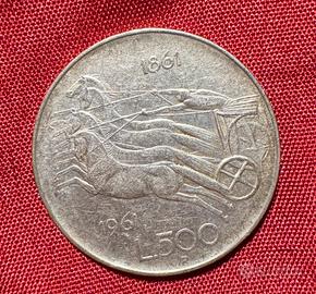 500 lire Argento Centenario dell'Unità d'Italia