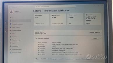 Computer Intel i5 con 8Gb e 1 Tb di memoria a 30eu