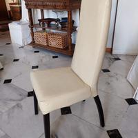 8 sedie pr Skaï beiges, fodera cotone, 30€ à sedia