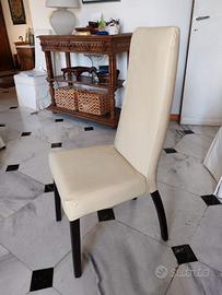 8 sedie pr Skaï beiges, fodera cotone, 30€ à sedia