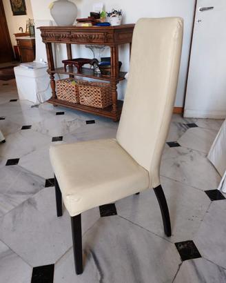 8 sedie pr Skaï beiges, fodera cotone, 30€ à sedia