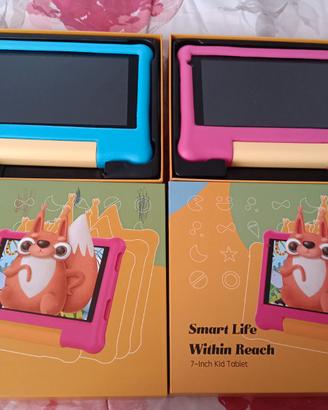 Tablet bambini azzurro e rosa
