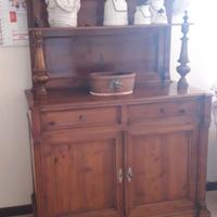 Mobile con piattaia in legno antico