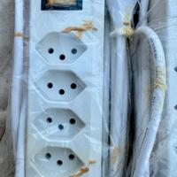 CIABATTA ATTACCO SVIZZERO 5 PRESE CON INTERRUTTORE