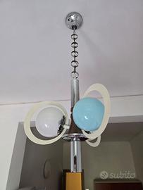 Lampada in stile Stilnovo anni '60 marrone