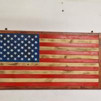 Bandiera Americana in legno 65x35x2