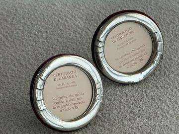 Coppia Cornici Argento 925 Vintage