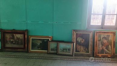 6 dipinti con cornice 
