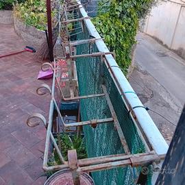 portavasi da ringhiera  ferro battuto 