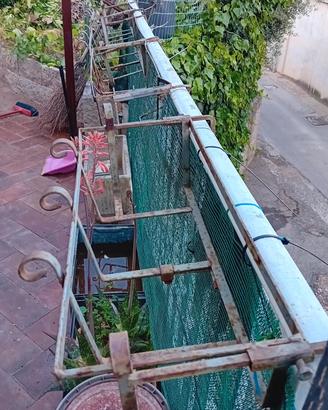 portavasi da ringhiera  ferro battuto 