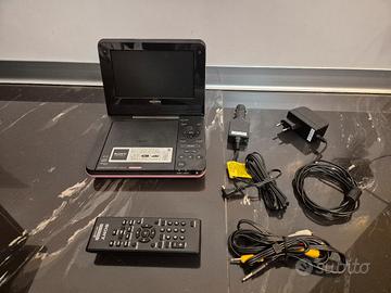 Lettore DVD CD sony 7'' rosa