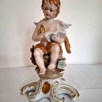 Antica statuina angelo-putto di meissen 