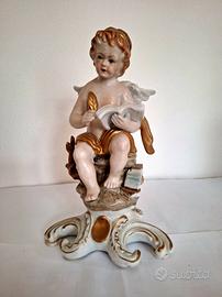 Antica statuina angelo-putto di meissen 