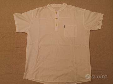 Camicia cotone bianca maniche corte taglia L