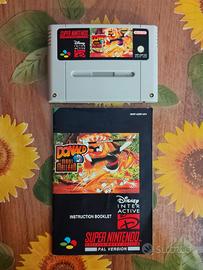 Donald Maui Mallard Gioco Snes PAL + Manuale