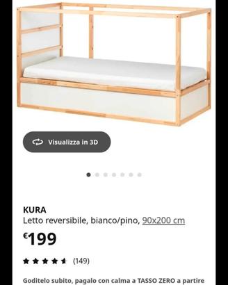 Letto Ikea Kura a ROMA  quartiere INFERNETTO 