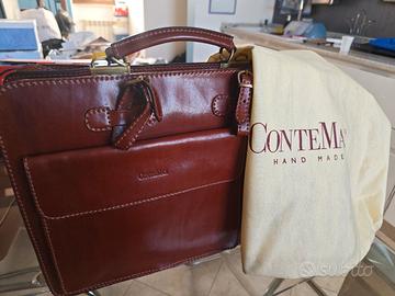 borsa pelle lavoro Conte Max Hand made