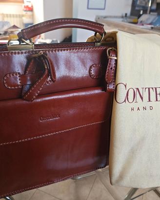 borsa pelle lavoro Conte Max Hand made