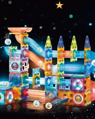 Costruzioni Magnetiche 144 Pezzi con Luci LED & Pi