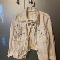 Giacca Guru bianca Vintage con scritta all’interno