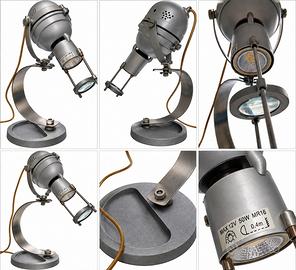 Lampada industriale con lente mobile – pezzo unico