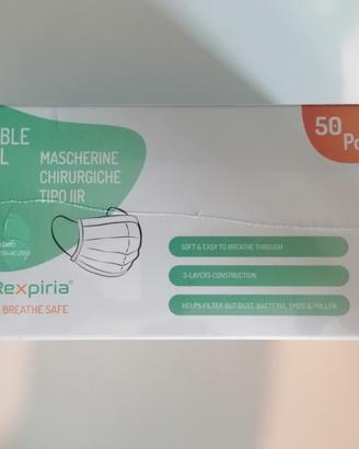REXPIRIA Mascherine Chirurgiche Conf. 50 pezzi