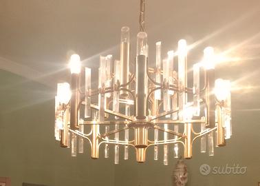 LAMPADARIO SCIOLAR IN OTONE 12 LUCI ANNI 7 0