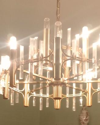 LAMPADARIO SCIOLAR IN OTONE 12 LUCI ANNI 7 0