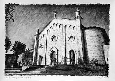 "Fanano-Chiesa" disegno di Lorenzo Mesini