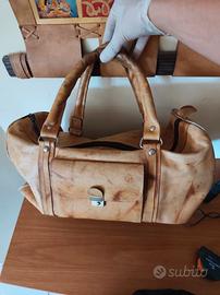 Borsone da viaggio in Vera pelle Cuoio 50*25*25