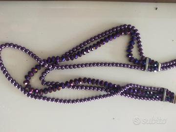 collana più fili viola