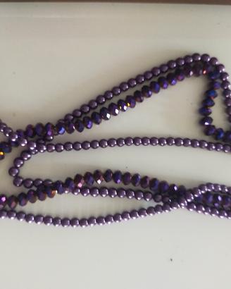 collana più fili viola