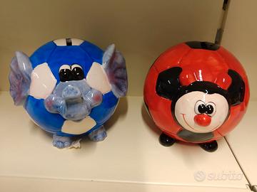 Salvadanaio palla elefante coccinella gallo maiale