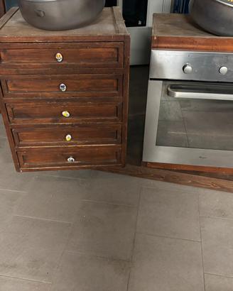 Cassettiera e forno x cucinare murata