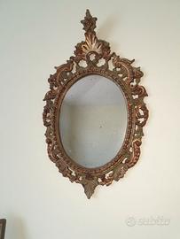 Specchio ed appendiabiti d'epoca