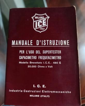 Manuale D'istruzione Per L'uso Del Supertester 