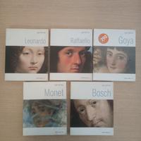 5 libri i geni dell'arte Leonardo,Monet,Bosch,Goya