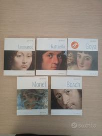 5 libri i geni dell'arte Leonardo,Monet,Bosch,Goya