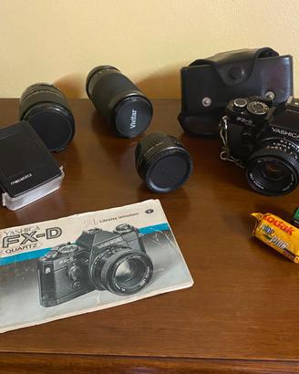 Reflex 35 mm  Yashica FX-D Quartz con accessori