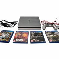 PS4 Slim Silver 500GB + 4 Giochi Inclusi
