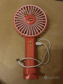 Ventilatore portatile da scrivania rosa