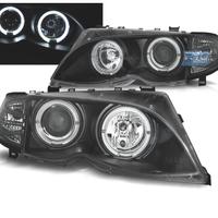 FARI BMW E46 01-05 OCCHI ANGEL FONDO NERO