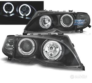 FARI BMW E46 01-05 OCCHI ANGEL FONDO NERO