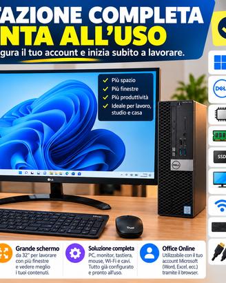 PC completo Dell i5 16 RAM 512 Gb + monitor LG 32"