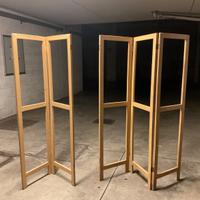 2 paraventi in legno