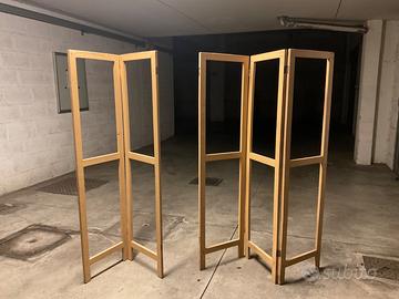 2 paraventi in legno