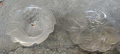 Coppia piatti opaline uva