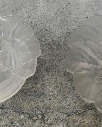 Coppia piatti opaline uva