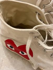 converse x comme des garçon alte bianche